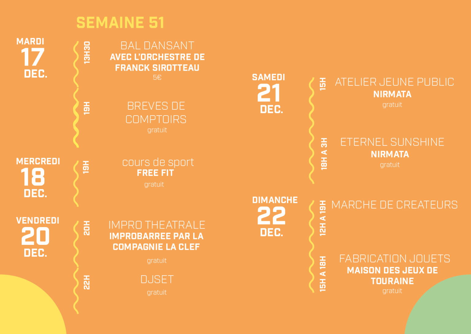 Programmation semaine 51 2024